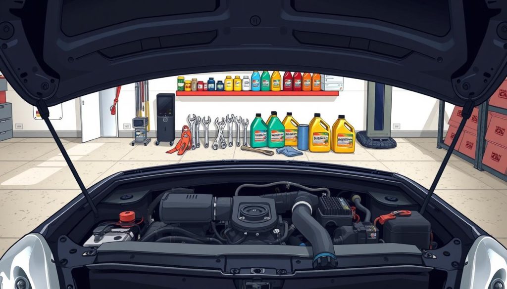 vehicle oil change process steps