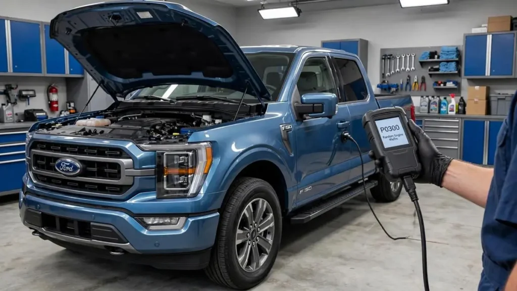 P0300 code Ford F-150 diagnosis with OBD-II scanner